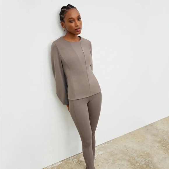 M.M Lafleur Rashida top in pebble - Picture 2 of 13